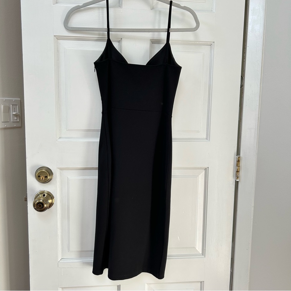 Leith Black Midi Cocktail Dress with Slit - XS - Picture 5 of 5